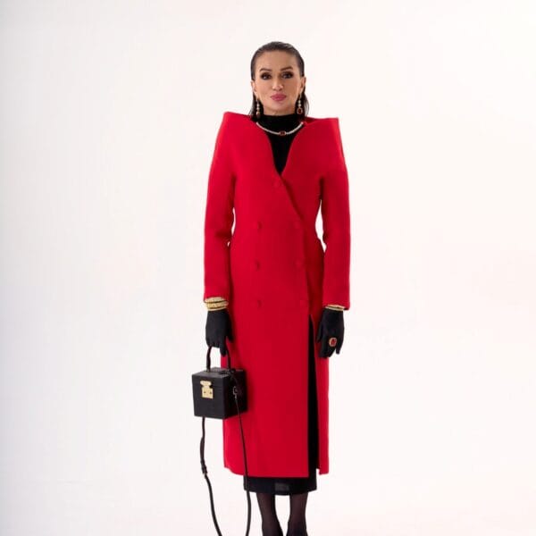 Abrigo Rojo Elegante para Mujer | LUISON