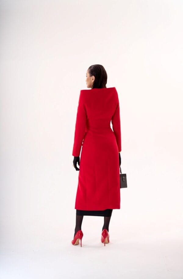 Abrigo Rojo Elegante para Mujer | LUISON