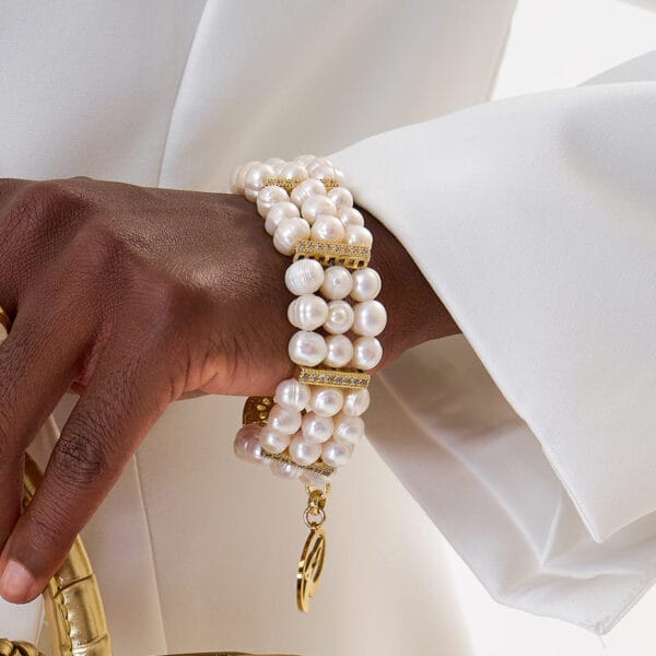 Brazalete Destiny Pearls Gold