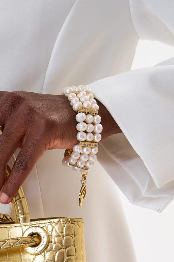 Brazalete Destiny Pearls Gold