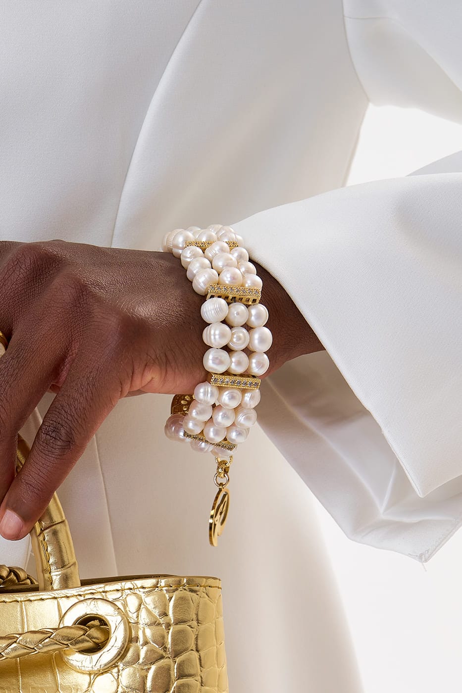 Brazalete Destiny Pearls Gold
