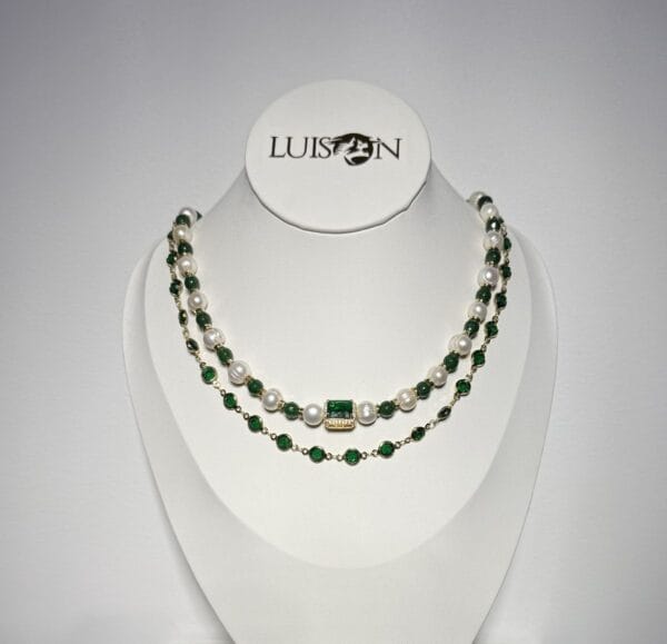 Gargantilla Jade y Perlas | LUISON Joya Artesanal