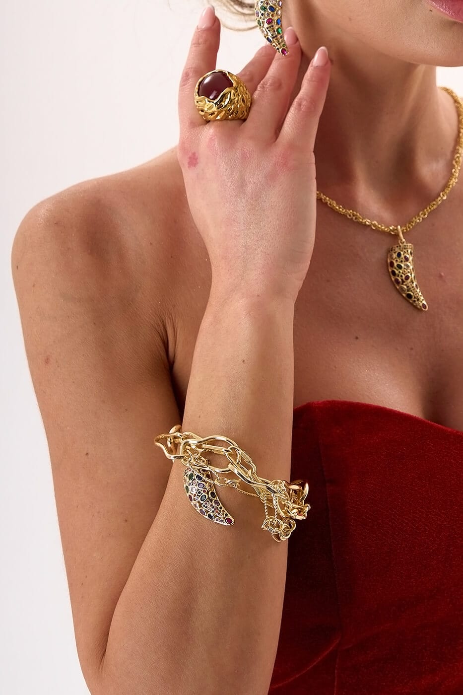 Brazalete Horn Murano Gold