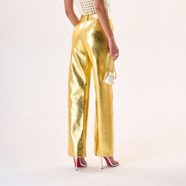 Pantalones Metalizados Mujer | Dorados y Plateados | LUISON