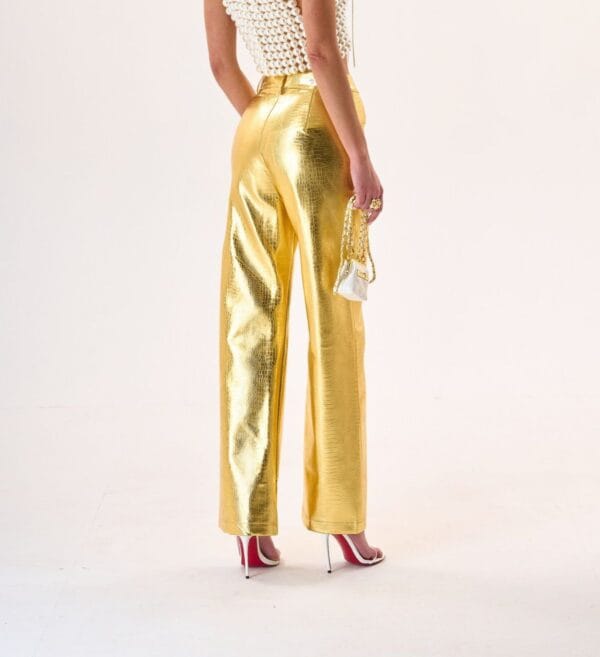 Pantalones Metalizados Mujer | Dorados y Plateados | LUISON