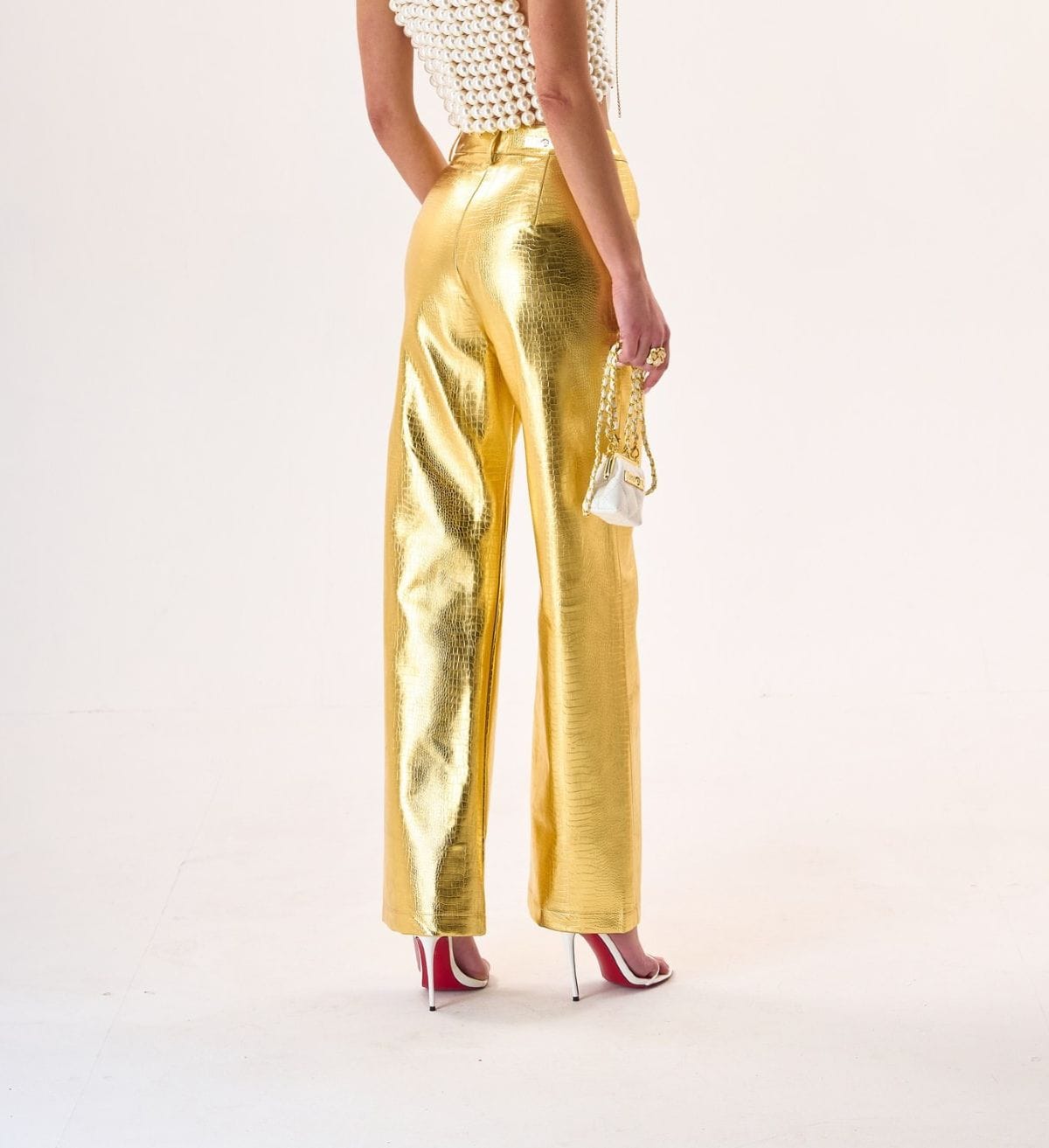 Pantalones Metalizados Mujer | Dorados y Plateados | LUISON