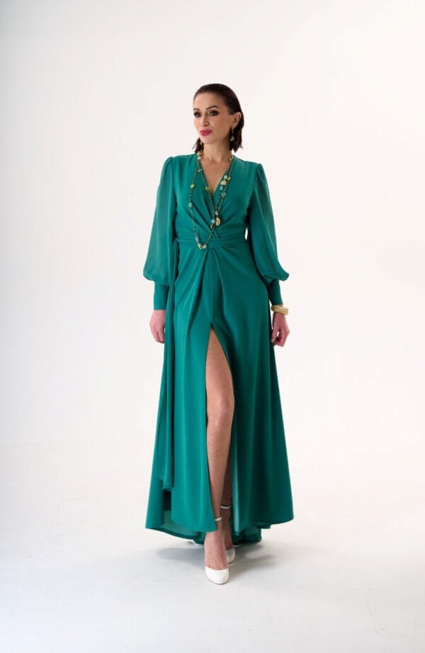 Vestido De Mar | Elegante Vestido de Noche Turquesa | LUISON