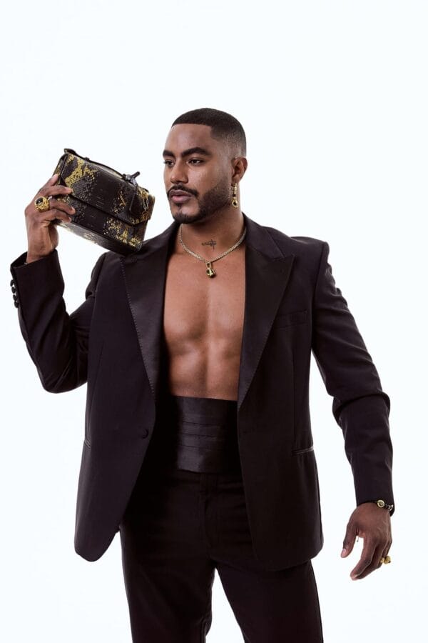 Bolso Cocodrilo Dorado - Imagen 3