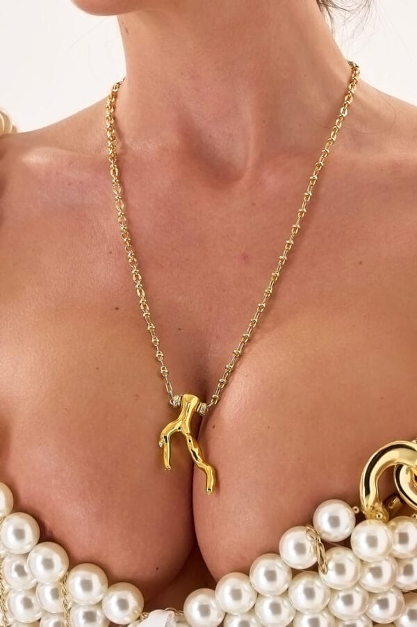 Collar Wolf Coral Gold