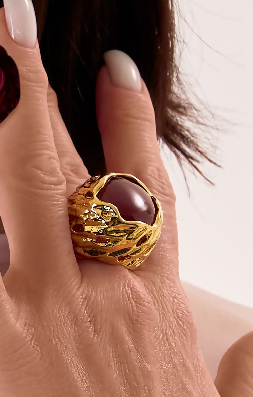 ANILLO JADE RED GOLD