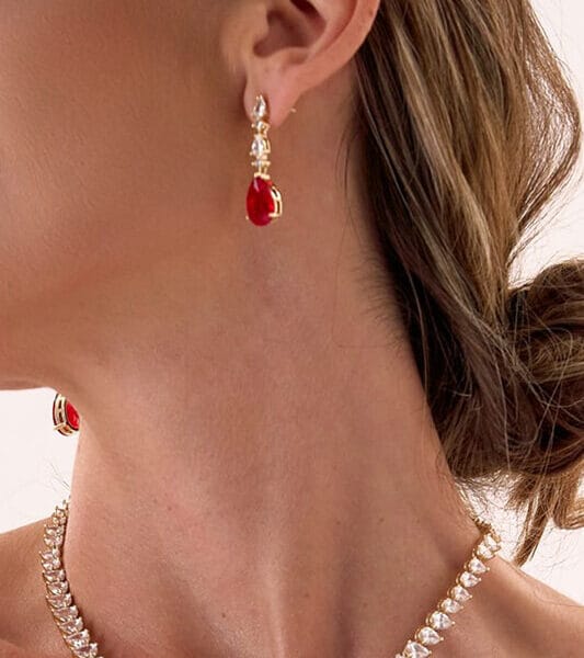 Pendientes Diamond Red