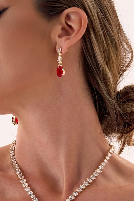 Pendientes Diamond Red