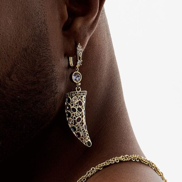 Pendientes Murano Swarovski Gold