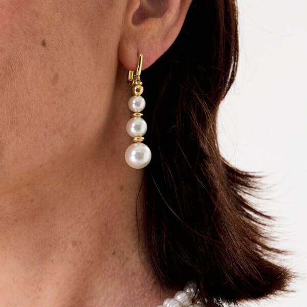 Pendientes de Perlas Gold
