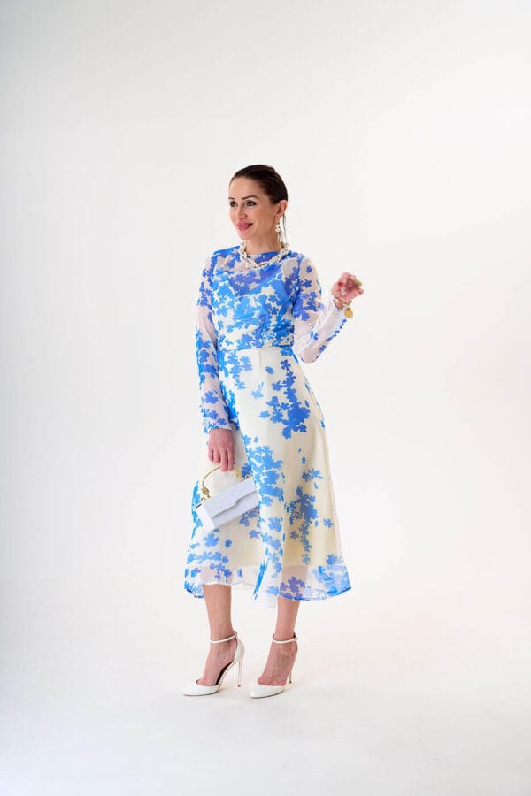 Vestido Flor Celeste - Imagen 2