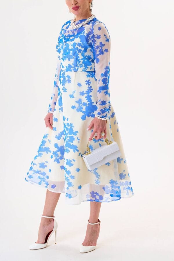 Vestido Flor Celeste - Imagen 3
