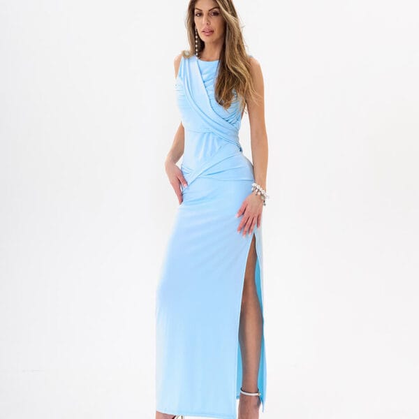 Vestido Largo Sol Celeste 1