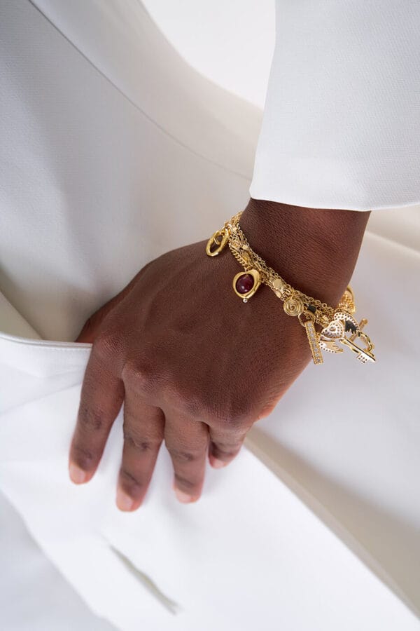Brazalete Llave de Ángel Dorado - Imagen 3