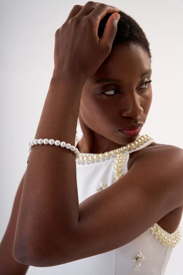 Brazalete Pearls Silver - Imagen 2