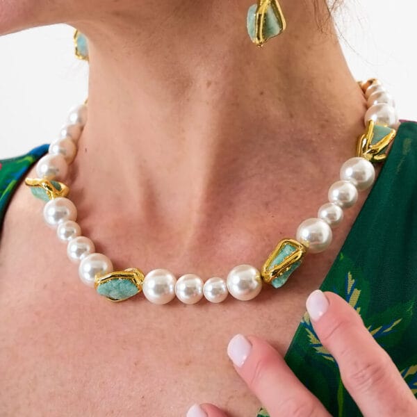 Gargantilla Citrino Pearls Gold