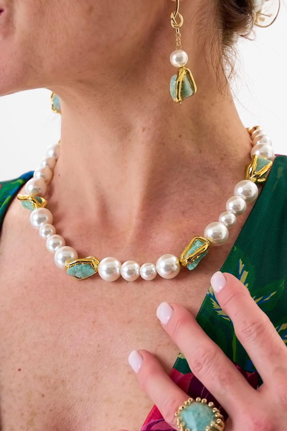 Gargantilla Citrino Pearls Gold