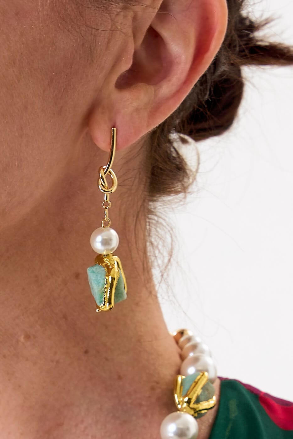 Pendientes Citrino Pearls Gold