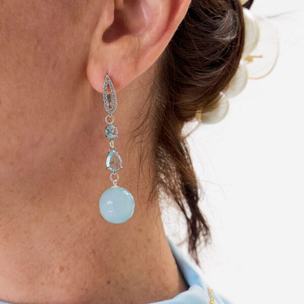 Pendientes Swarovski Agatha Blue Silver