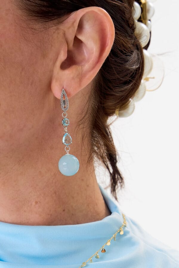 Pendientes Swarovski Agatha Blue Silver