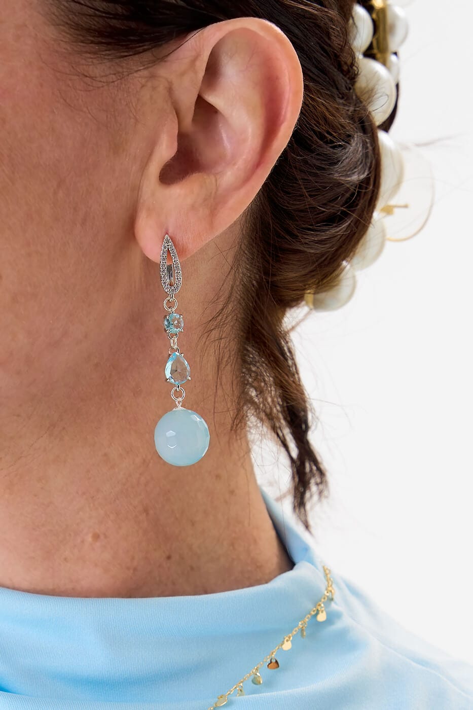 Pendientes Swarovski Agatha Blue Silver