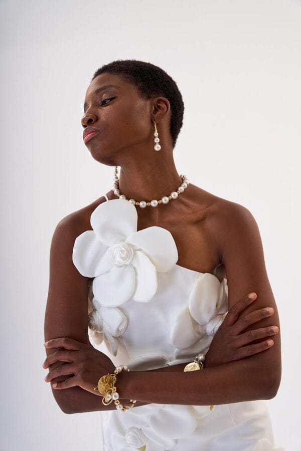 Vestido Flor Blanco - Imagen 2