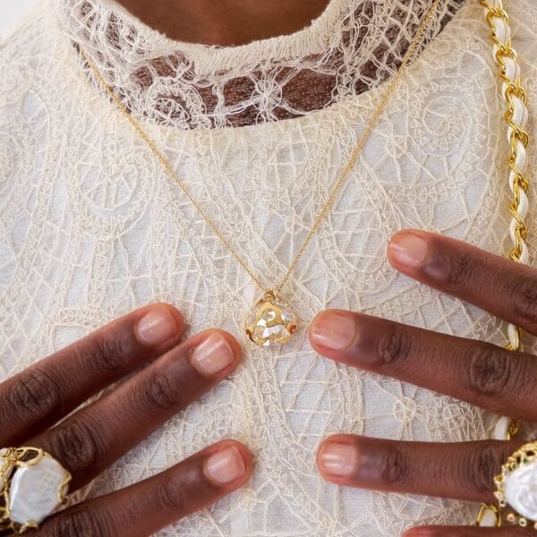 Collar Diamond Gold Artesanal