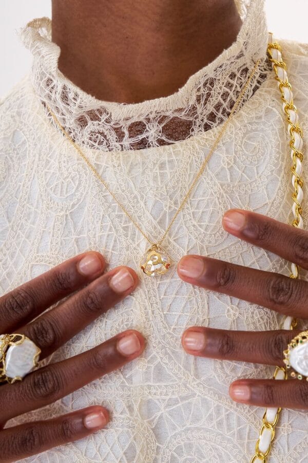 Collar Diamond Gold Artesanal