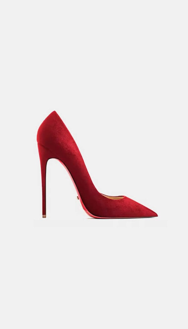 Tacones Helena Rojo de Gamuza