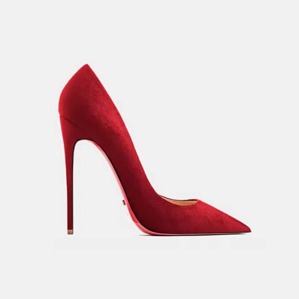 Tacones Helena Rojo de Gamuza