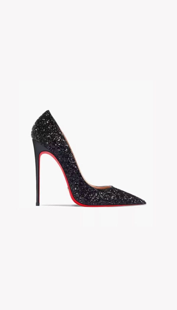 Tacones Helena Negra Purpurina
