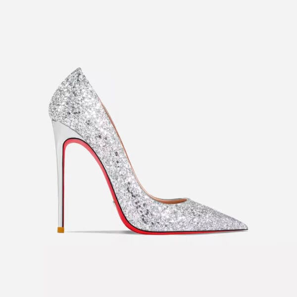 Tacones Helena Plateado Purpurina