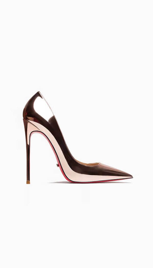 Tacones Helena Oro Rojo